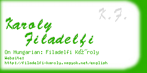 karoly filadelfi business card